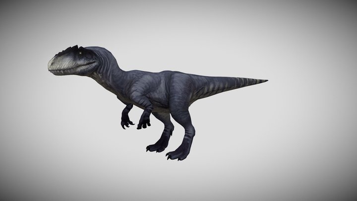low poly Allosaurus 3D Model