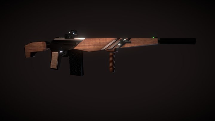 Old Experimental Rifle 3D Model
