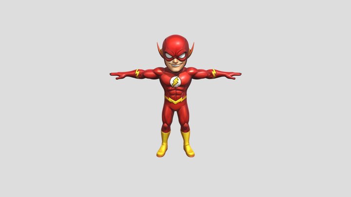 The Flash (chibi style) 3D Model
