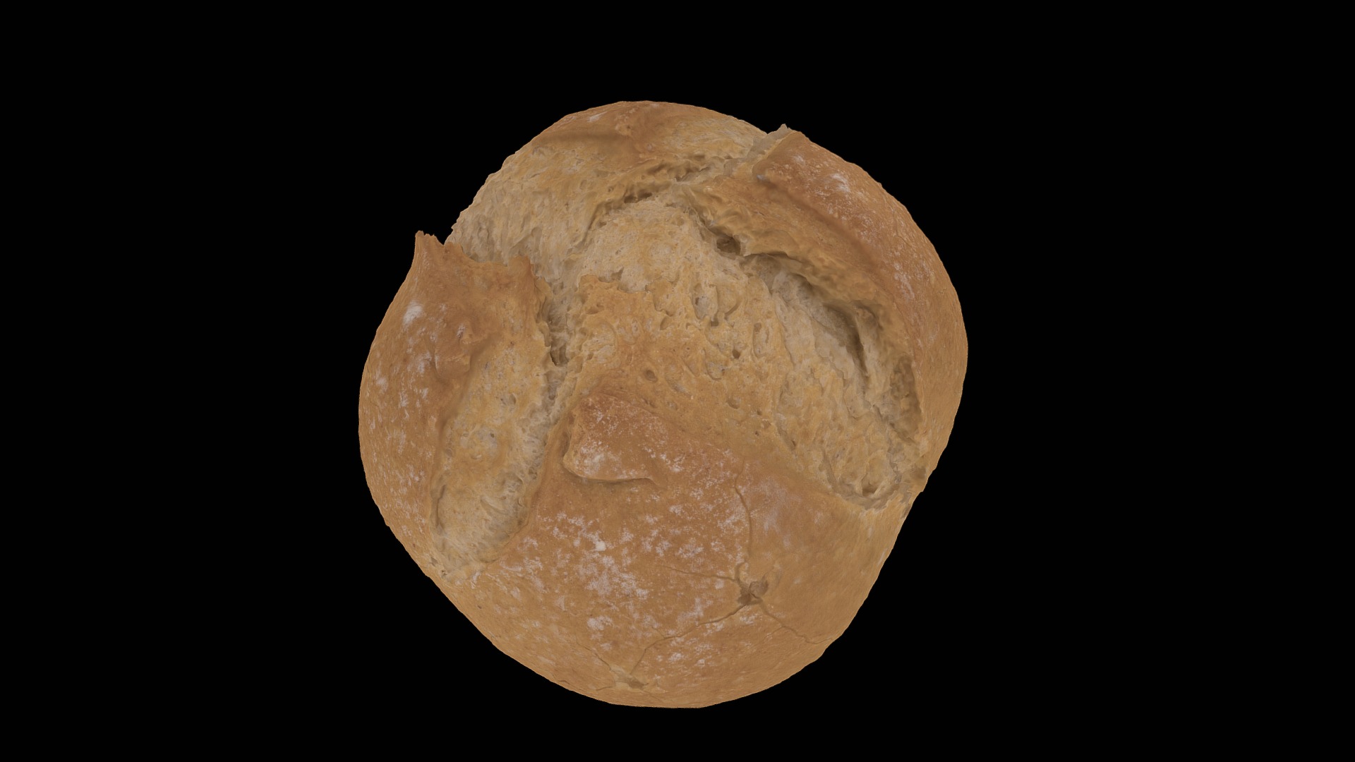 3D model Loaf of Bread - This is a 3D model of the Loaf of Bread. The 3D model is about a close up of a moon.