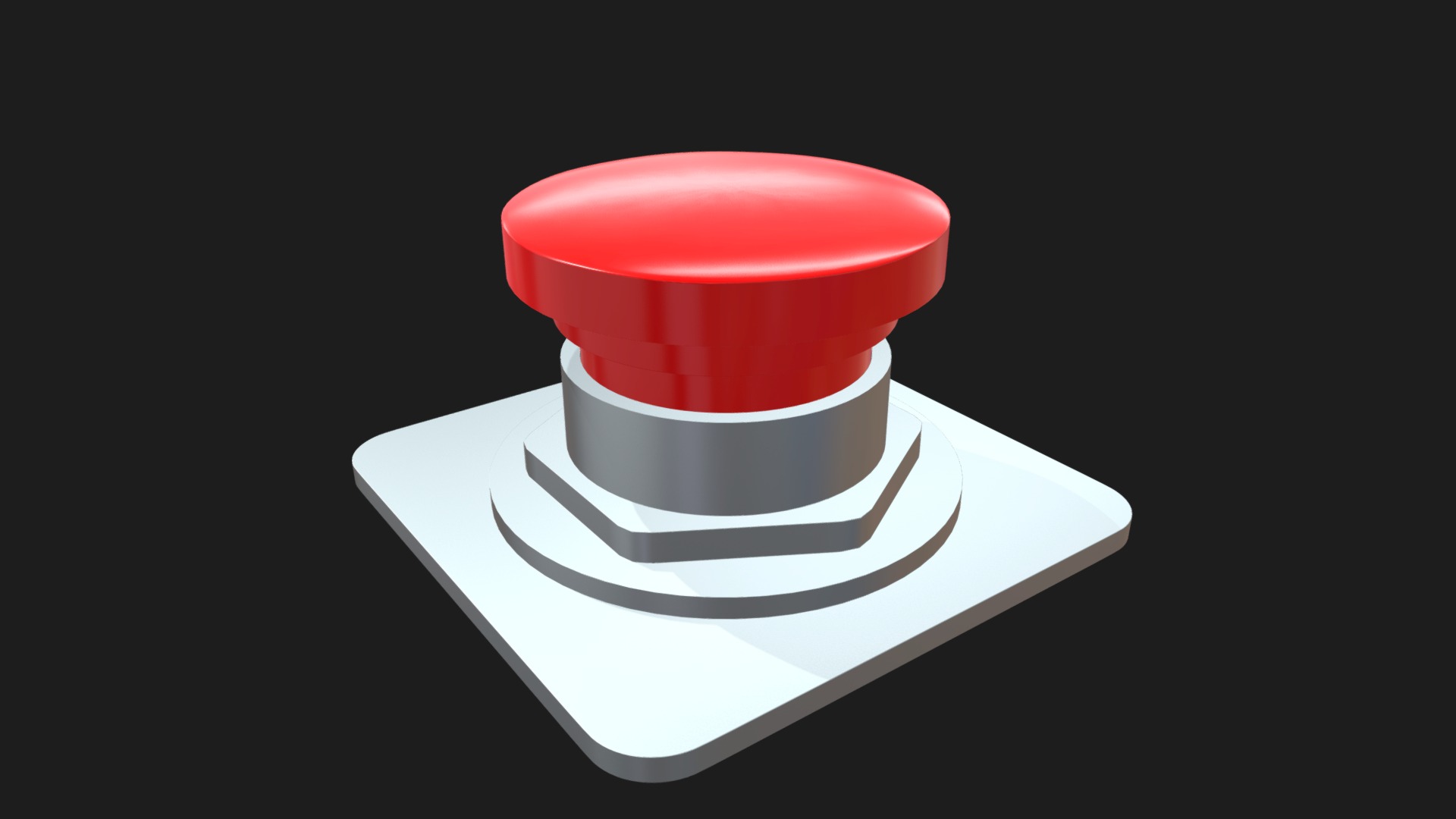 3D model Red button - This is a 3D model of the Red button. The 3D model is about a stack of paper towels.