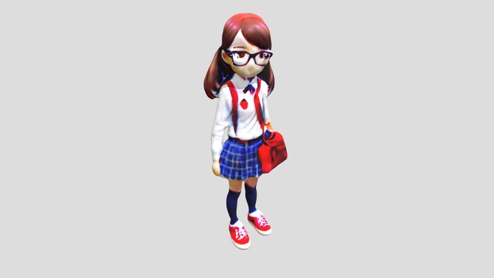 School little girl 3D Model
