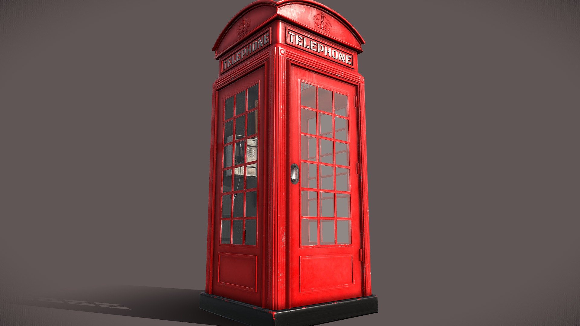 Telephone box - 3D model by barracuda25 [7b22d43] - Sketchfab