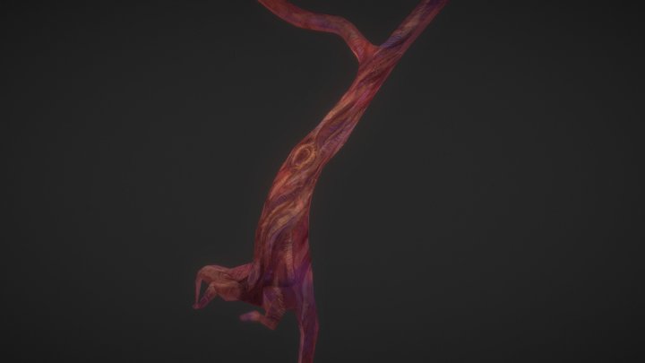 Hand-painted Tree 3D Model