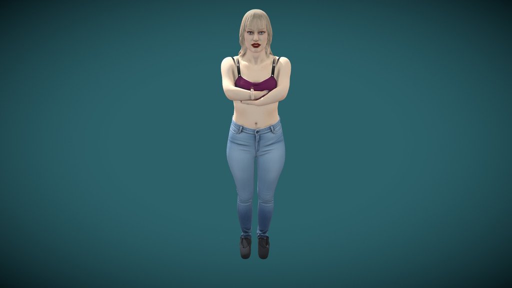 Hilde showoff in old jeans