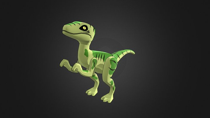 Green Jungle Dinosaur 3D Model