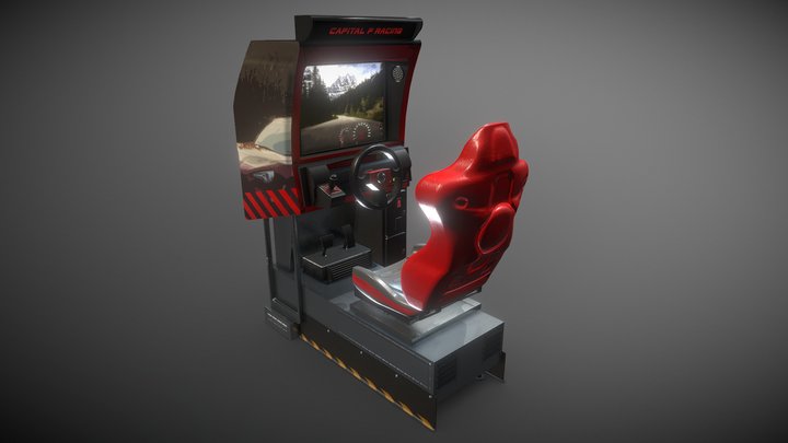 CAPITAL F Racing Arcade Machine 3D Model