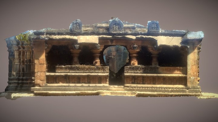 Jain Indian temple Belgaum reconstructed 3D Model