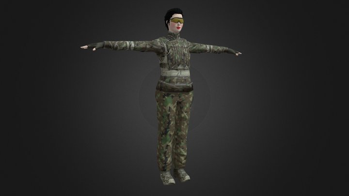 Military woman – Modello 3D gratuito STL