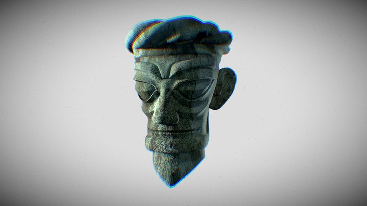 Sanxingdui masks sanxingdui stone 3D model 3D Model