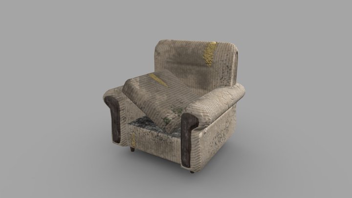 Abandoned sofa 3D Model