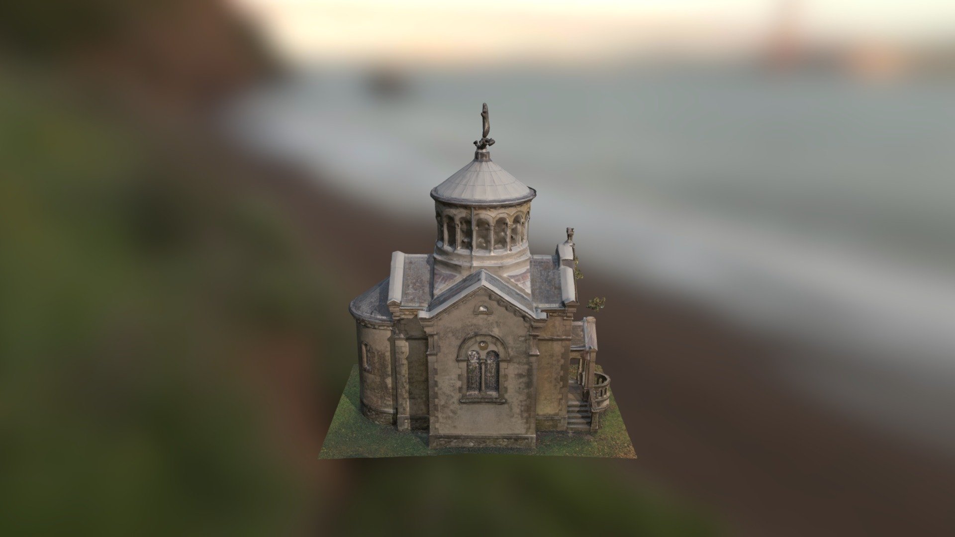 Relevé 3D et 360° de la chapelle d'Eymeux — Sketchfab embed 3D viewer