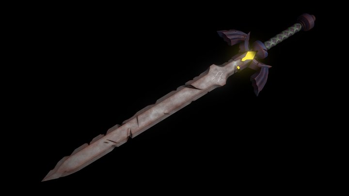 Master sword Damage Version Legend of Zelda 3D Model