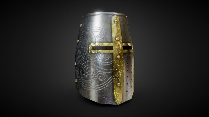 Ornamented Great Helm 3D Model