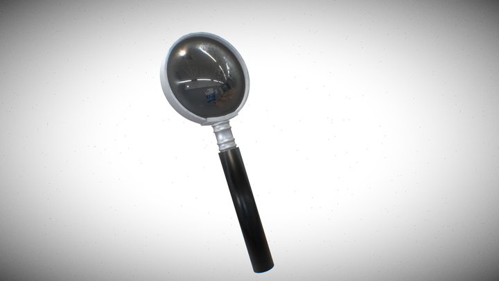 Worn Old Hand Mirror 3D Model