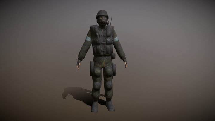 left 4 dead 2 Soldier – Modello 3D gratuito STL