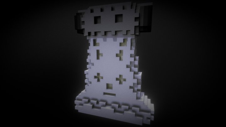 Fantasy Voxel Torso 3D Model