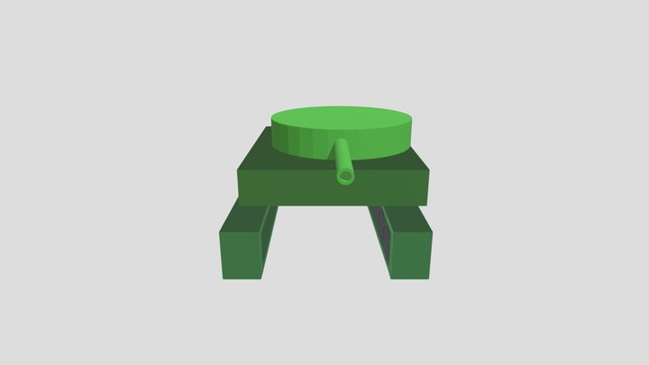 Low Poly Tank 3D Model