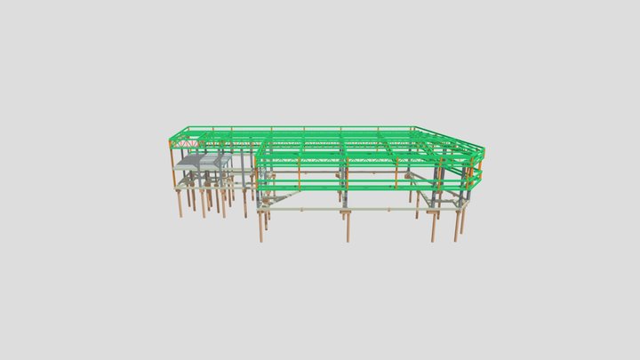 ESTRUTURA GALPÃO 3D Model