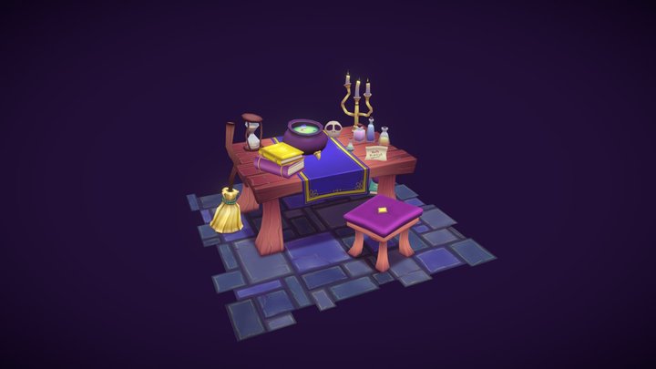 Wizards Table 3D Model
