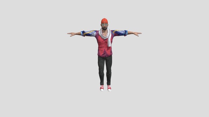 2-shirt-jack-indian-theft-auto-simulator. Fbx 3D Model