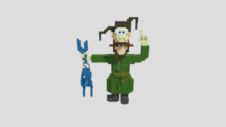 the Muzhik and the hare 3D Model