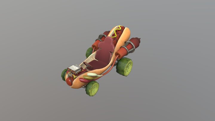 DAE Hotdog Kart 3D Model