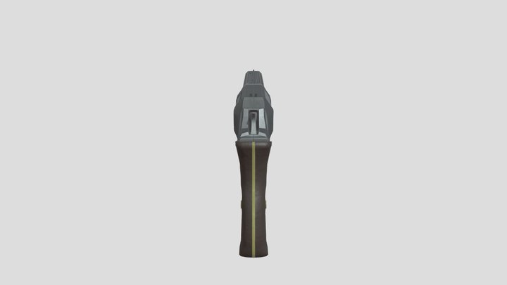 Future Styled Revolver 3D Model