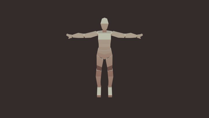Simple Low Poly Character Model 3D Model