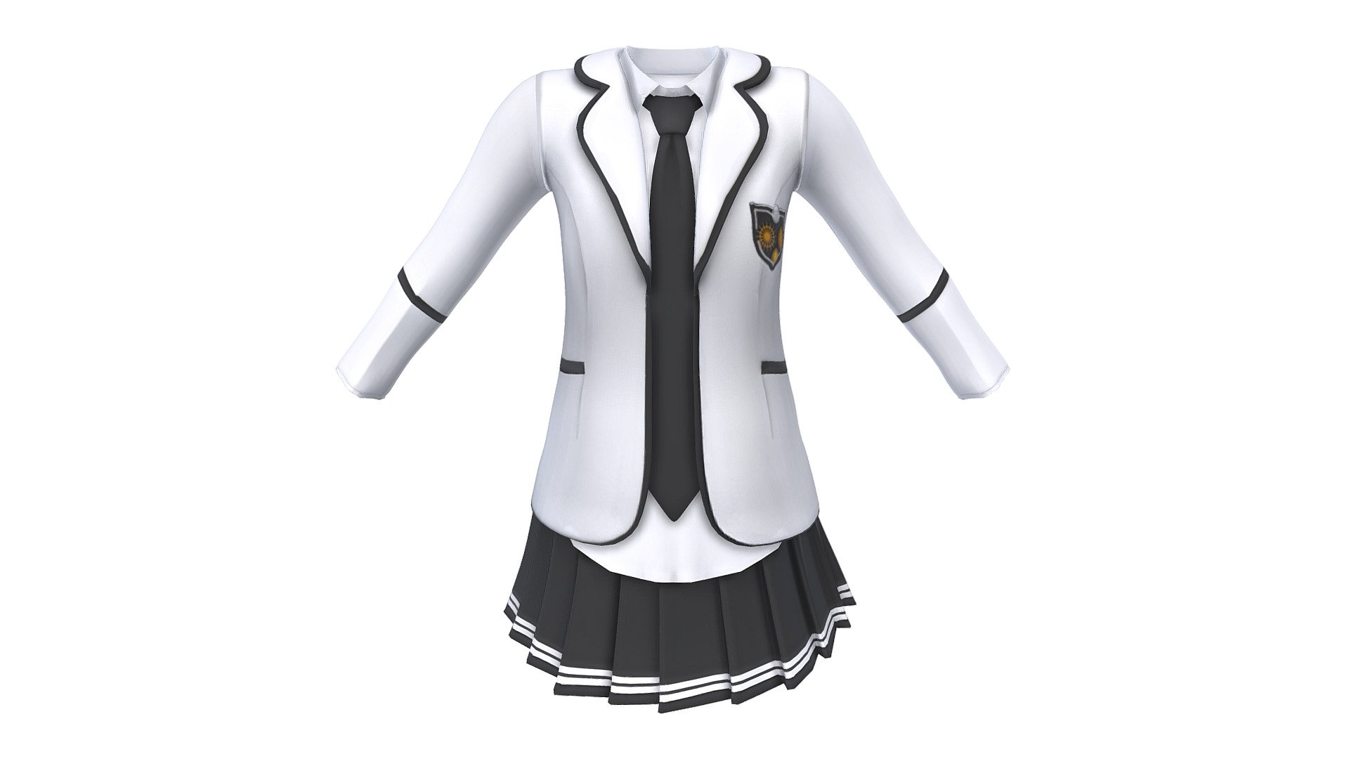Mini Skirt School Uniform - Buy Royalty Free 3D model by 3dia [7b37835 ...