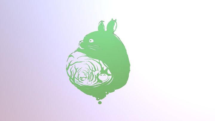 Incredible Totoro 2d 3D Model