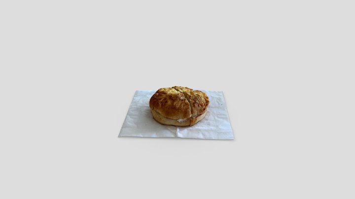 Asiago Cheddar Bagel 3D Model
