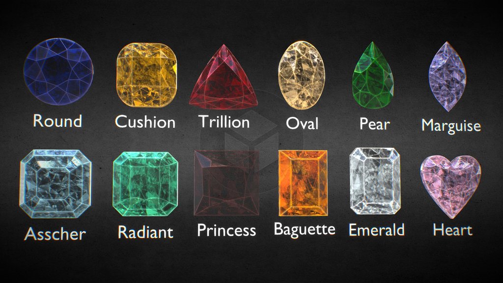 Diamond Gem Shape Set - 1 Collectibles