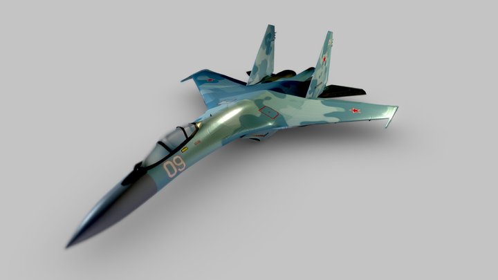 Sukhoi Su-35S | Russian fighter jet | Flanker-Е+ 3D Model