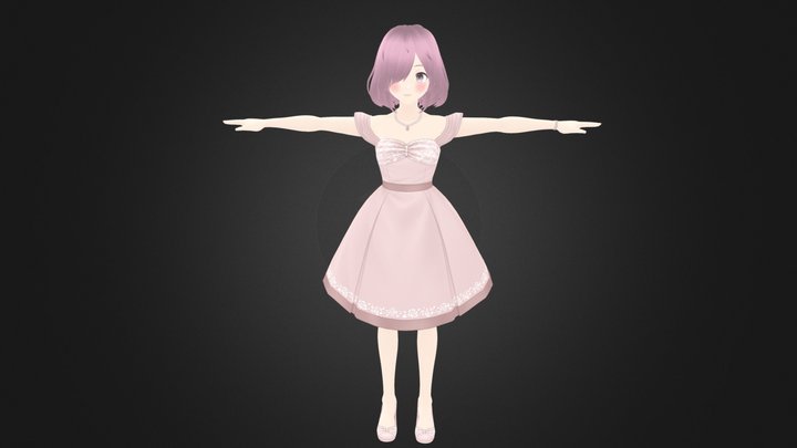 Anime Dancer - Fully Rigged 3D Model 3D Model
