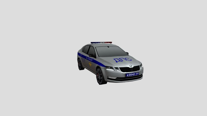Skoda Octavia - Police 3D Model