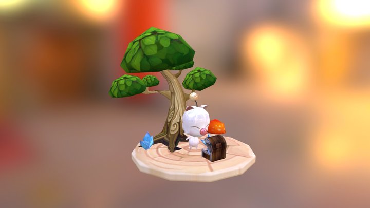 樹下的莫古力 3D Model