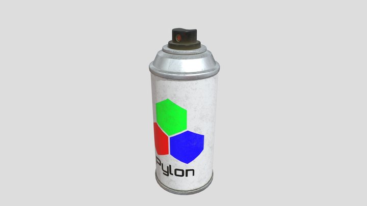 Free Spray Paint Can 3D Model