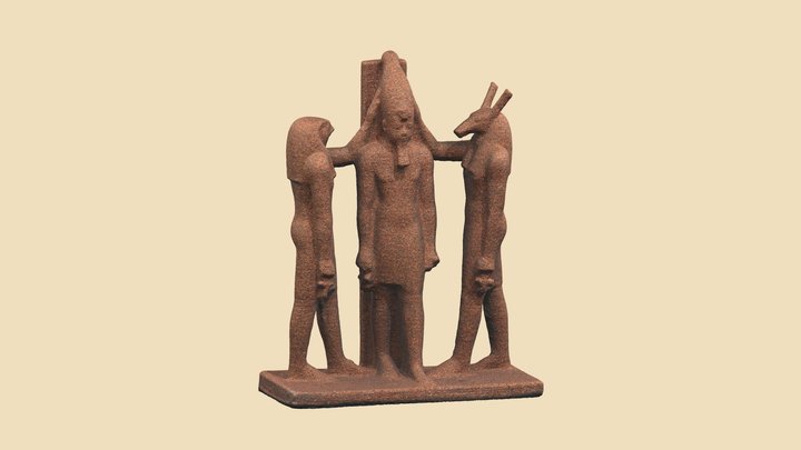 Three Figure Statue 3D Model