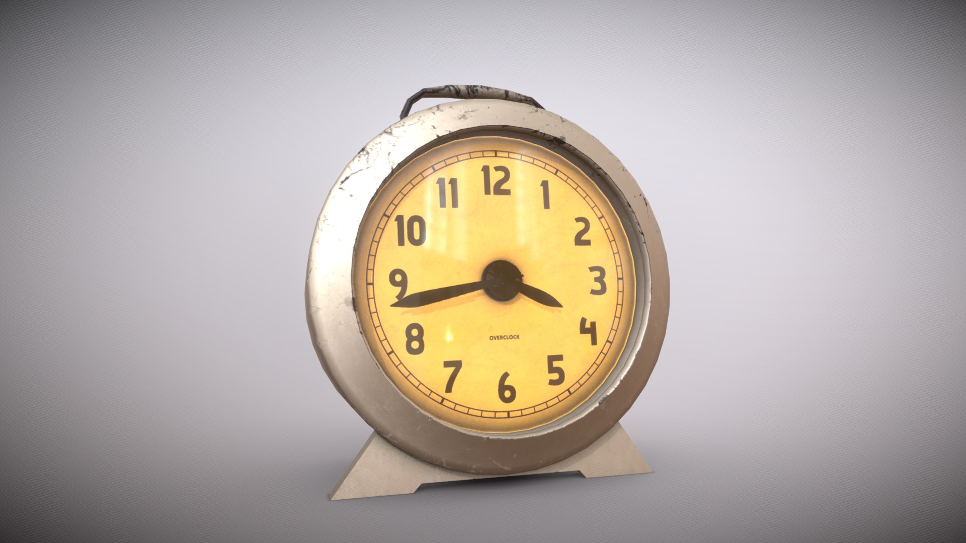 3D model Desktop clock 4 of 20 - This is a 3D model of the Desktop clock 4 of 20. The 3D model is about a clock on a stand.