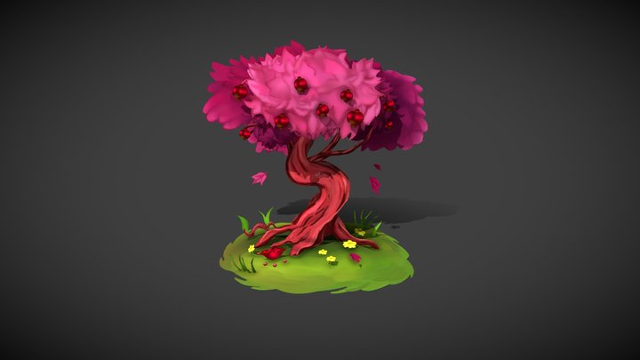Pomegranate Tree 3D Model