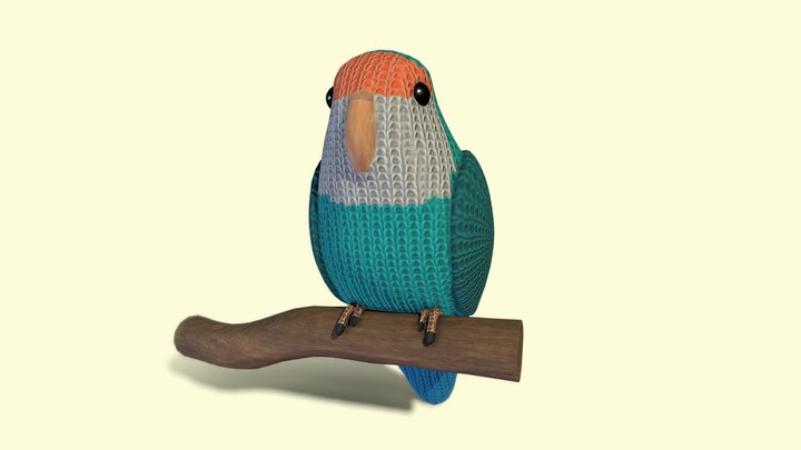 Knitted Bird Toy #SketchfabWeeklyChallenge 3D Model