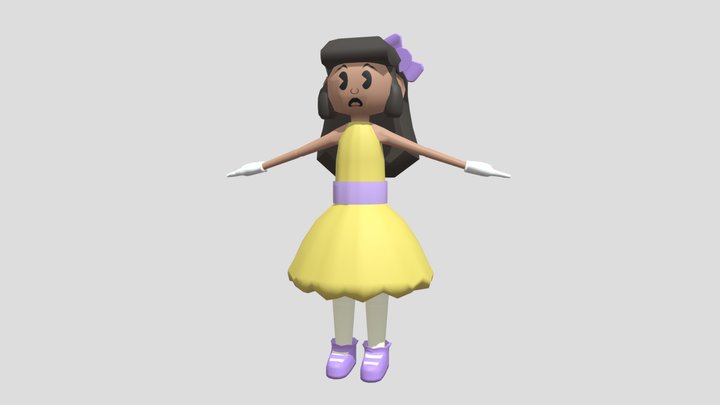 Clown Town: Female Townie Model 3D Model