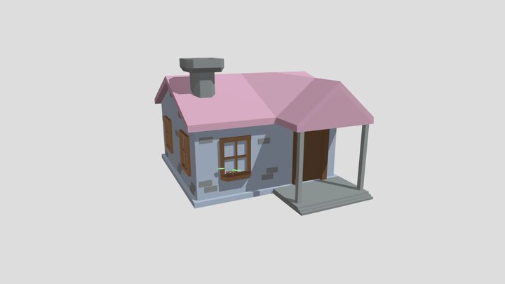 Low Poly House 3D Model