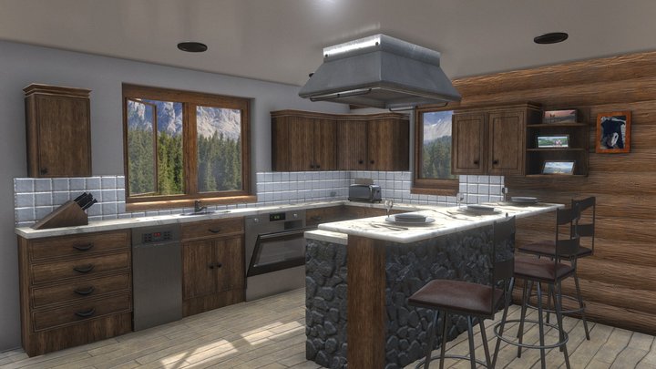 Kitchen interior 3D Model
