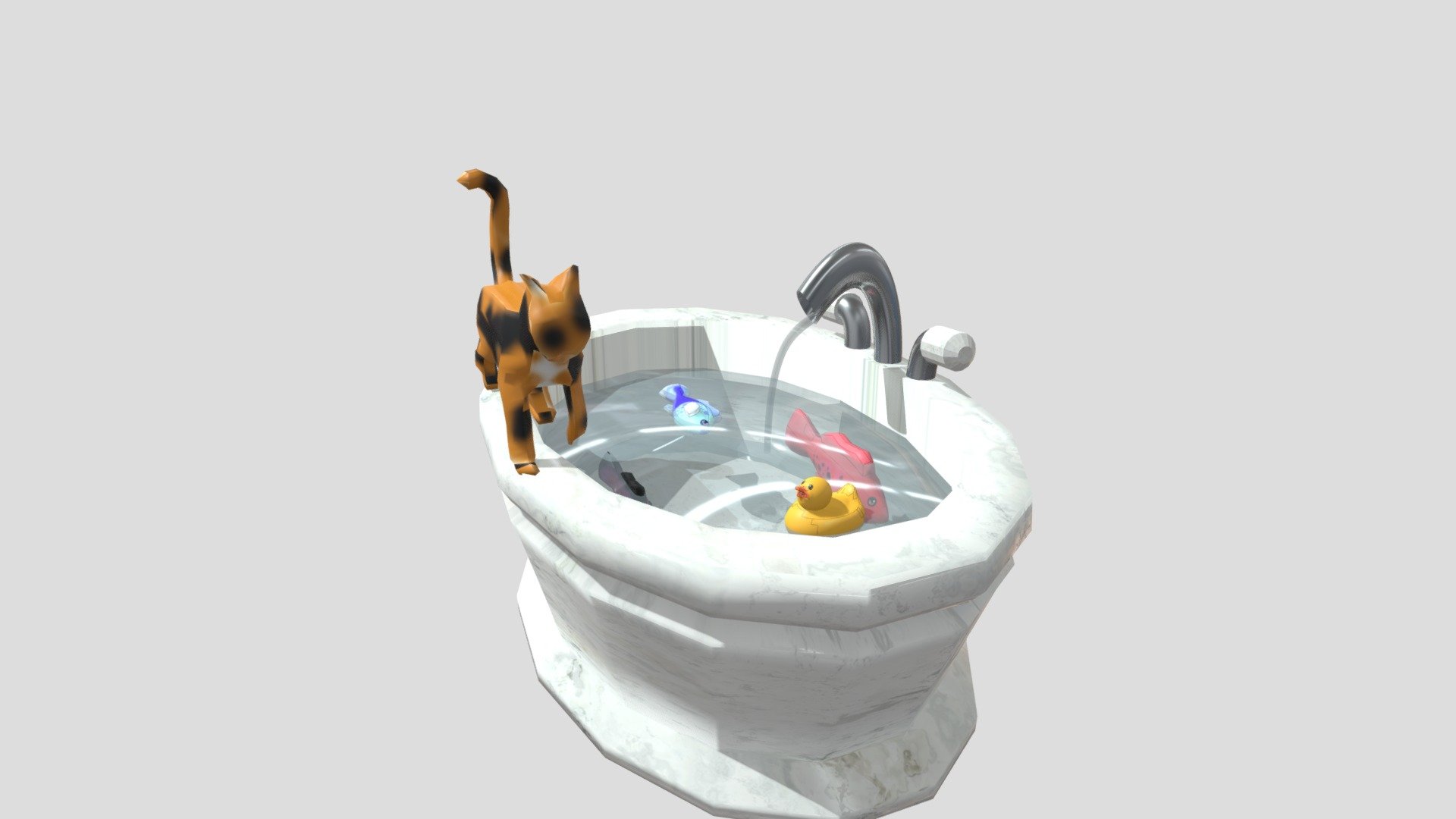 Bath Time Kitty