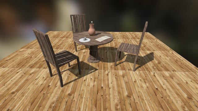 Supper Table 3D Model