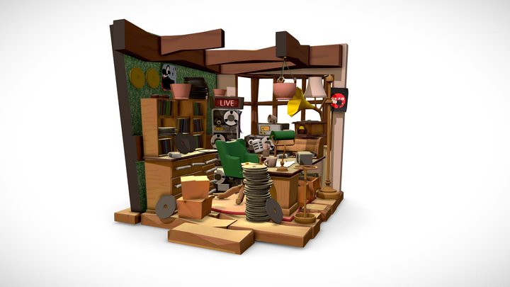 DAECrib - "Late Night Radio" 3D Model