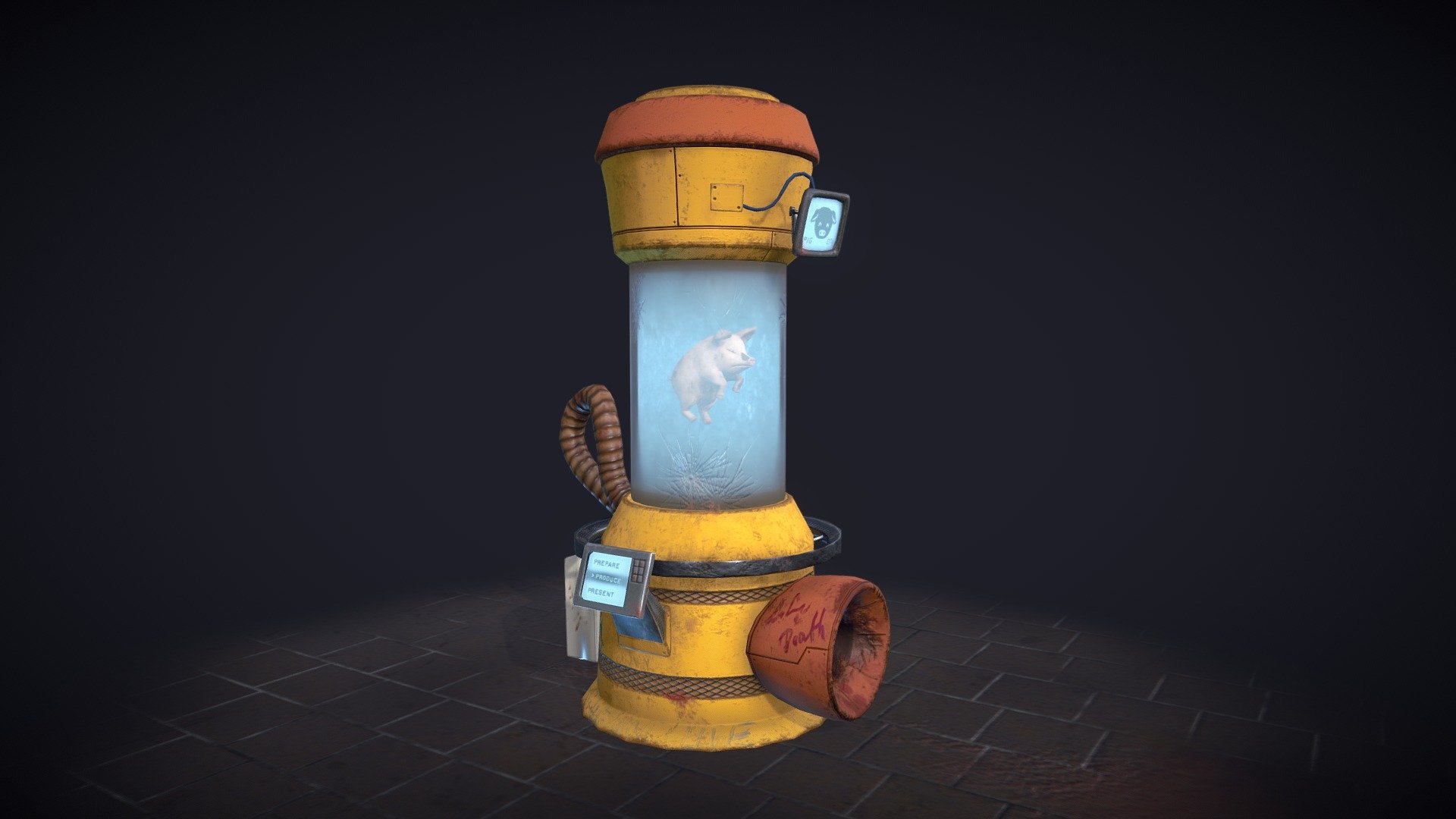 Pig Cloning Pod - 3D model by aludwig [7b4936a] - Sketchfab