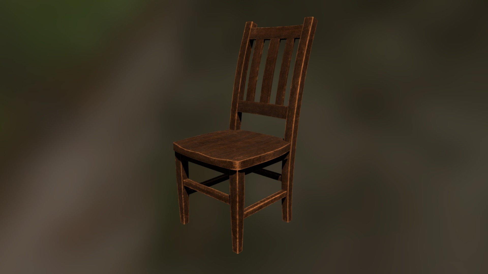 old wood chair - 3D model by Cole (@HL3D) [7b494d4] - Sketchfab